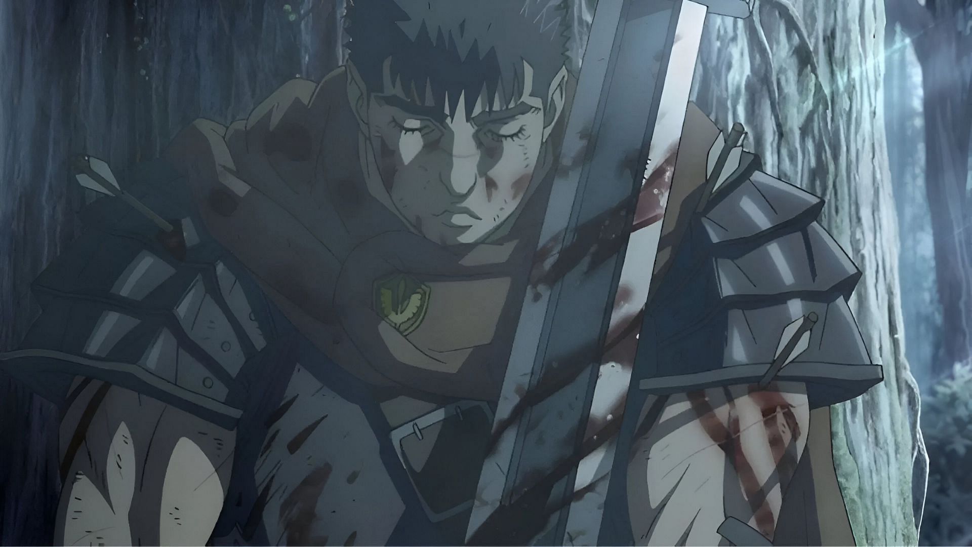 One of the anime swordsmen, Guts (Image via OLM Studio)